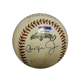 Kirby Puckett & Cal Ripken Dual Signed 1993 Used All-Star Baseball